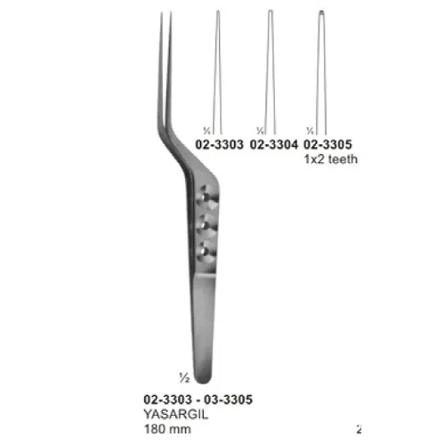 Micro Forceps, Ligature Forceps (Light Patterns) Bayonet - Shaped